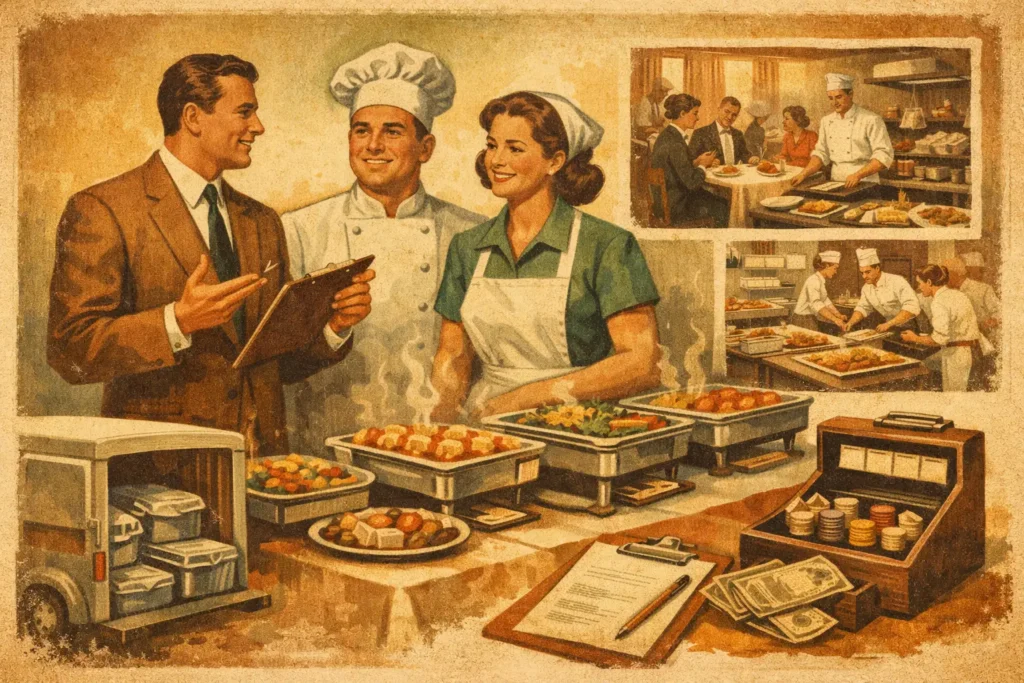 Estrutura comercial para buffet que vende